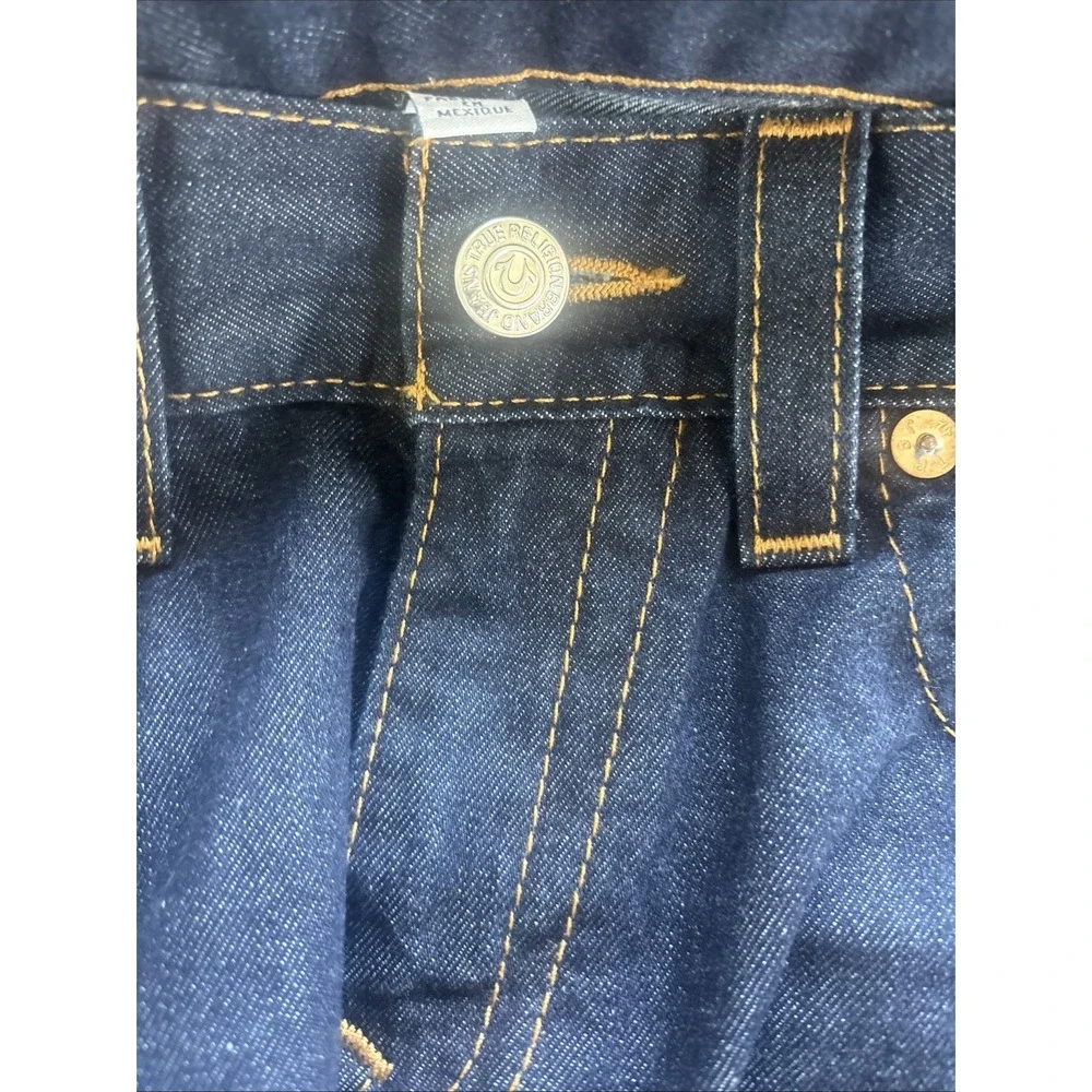 True Religion Mens Jeans Straight w/flap 32 Dark Blue 32